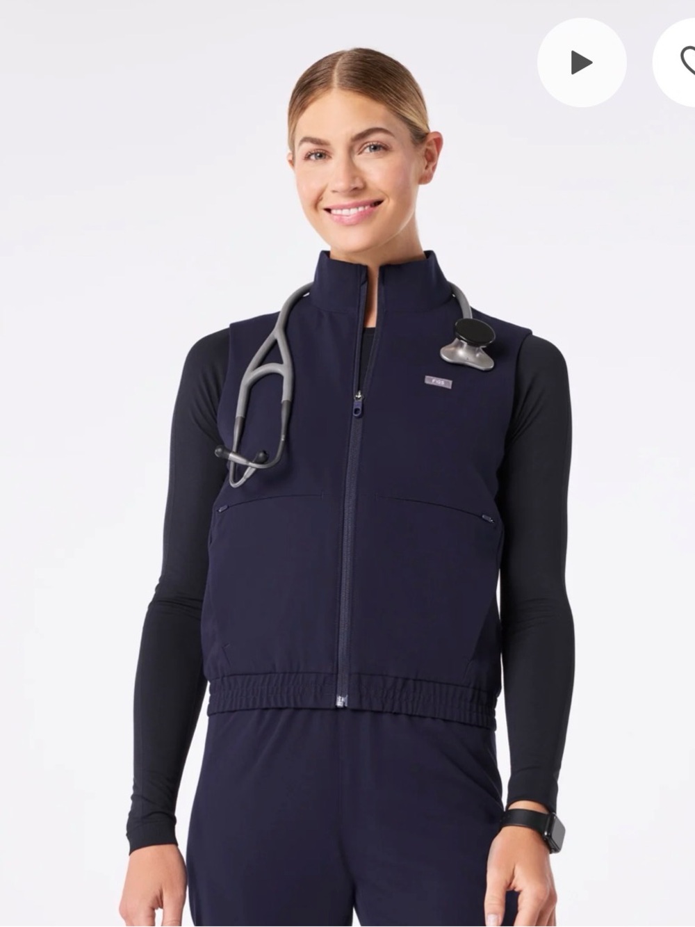 Figs Sydney Scrub Vest XL